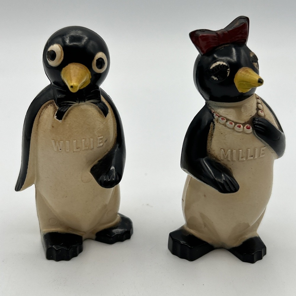 Vintage Willie Millie Penguin Salt & Pepper Shakers